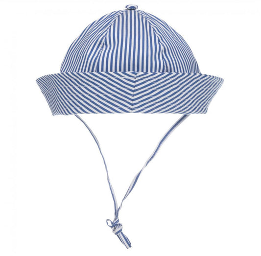 Monnalisa Boys Blue Stripped Cotton Hat