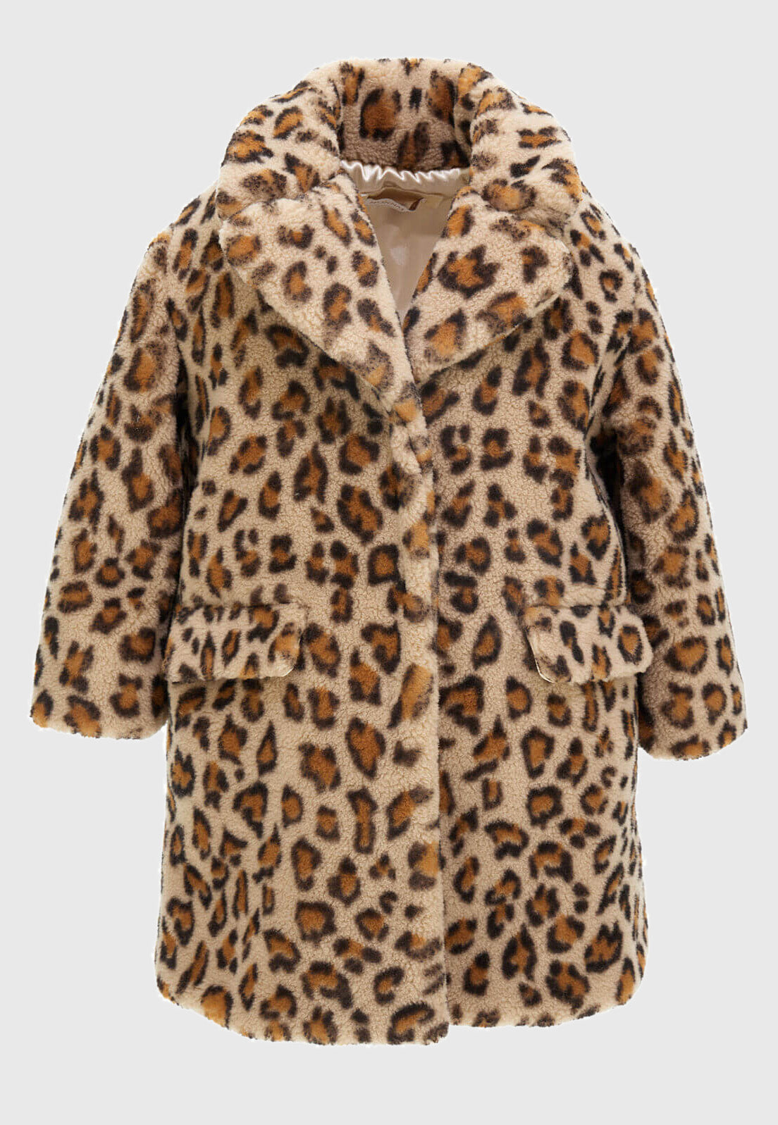 MONNALISA Cheetah Faux Fur Jacket