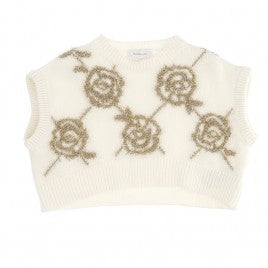 MONNALISA Rose Gold Sweater Vest