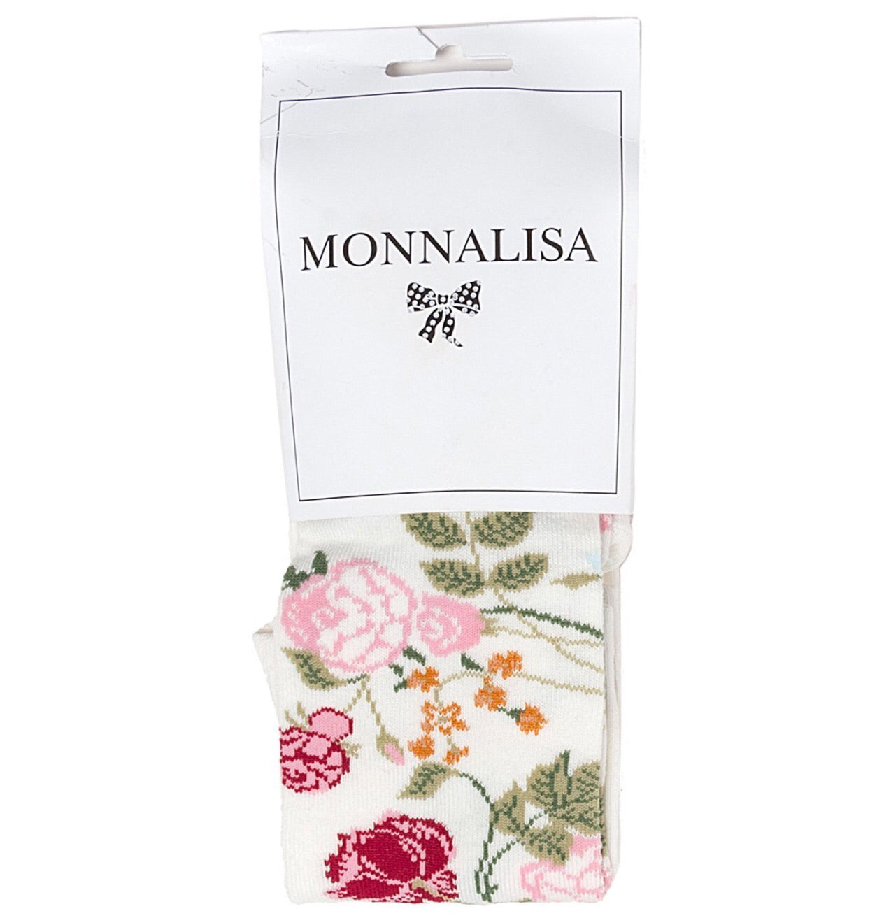 Monnalisa Ivory floral tights