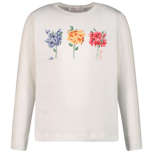 MONNALISA Floral Long Sleeve Top