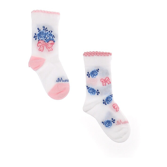 Monnalisa Baby Floral Ribbon Socks
