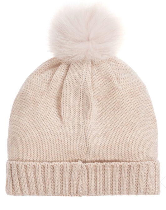 Monnalisa Wool Blend Beige Hat