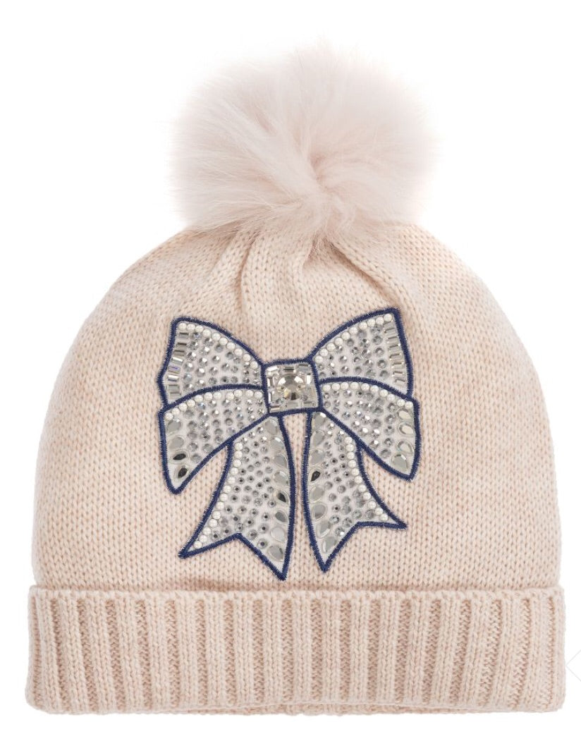 Monnalisa Wool Blend Beige Hat