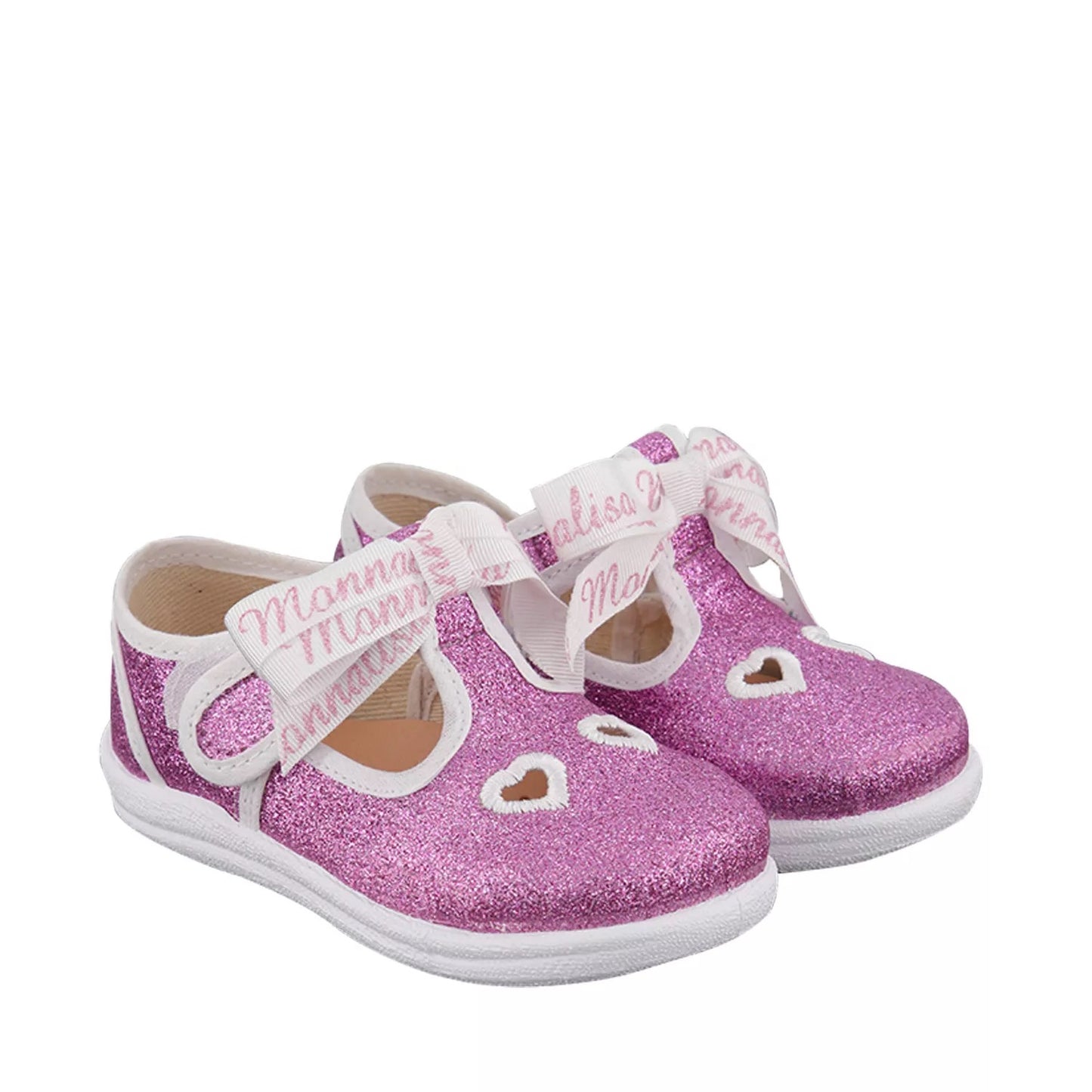 Monnalisa Pink Glitter Shoes on